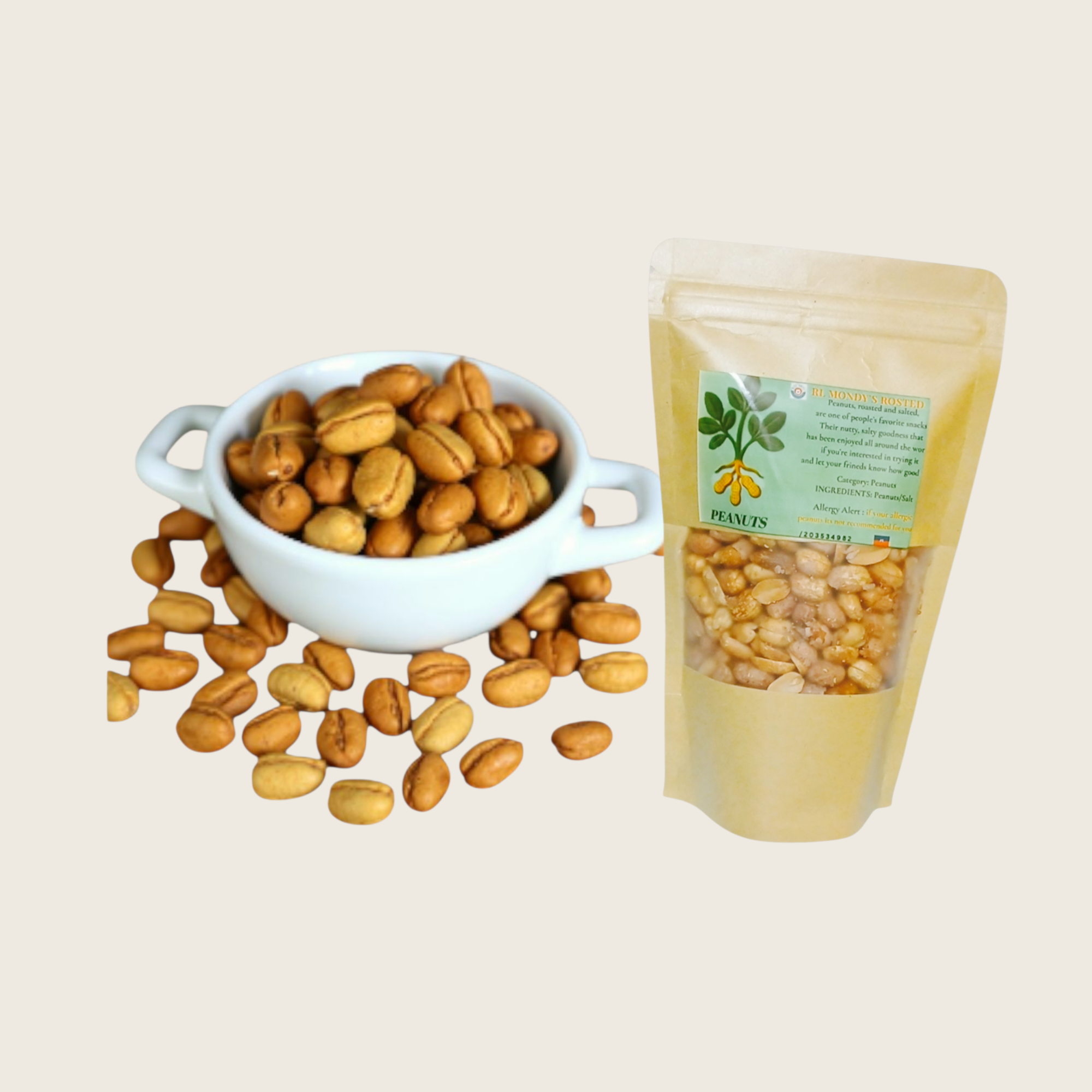 Natural Roasted Peanuts/ 2 bags