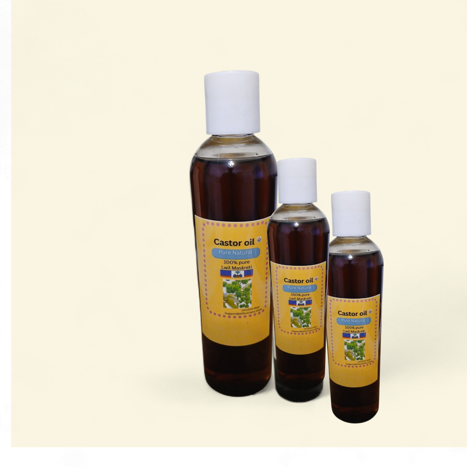Castor oil/Lwil Maskreti/8oz